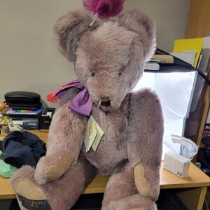 Gund Canterbury Bears 1992 Signed Blackburn 24" Lilac Plush England 115 /750